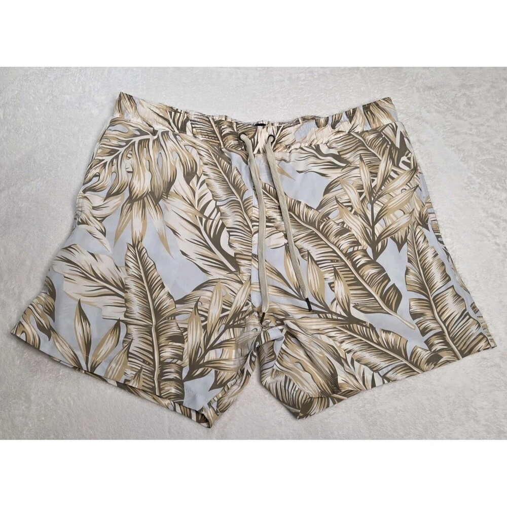 Malibu Mens Swim Trunks Tropical Print XL